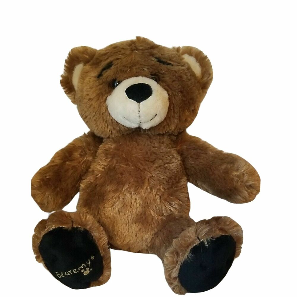 Build A Bear Plush 18" Shaggy Golden Brown Bearemy Mascot Bear Velvet Signed Paw